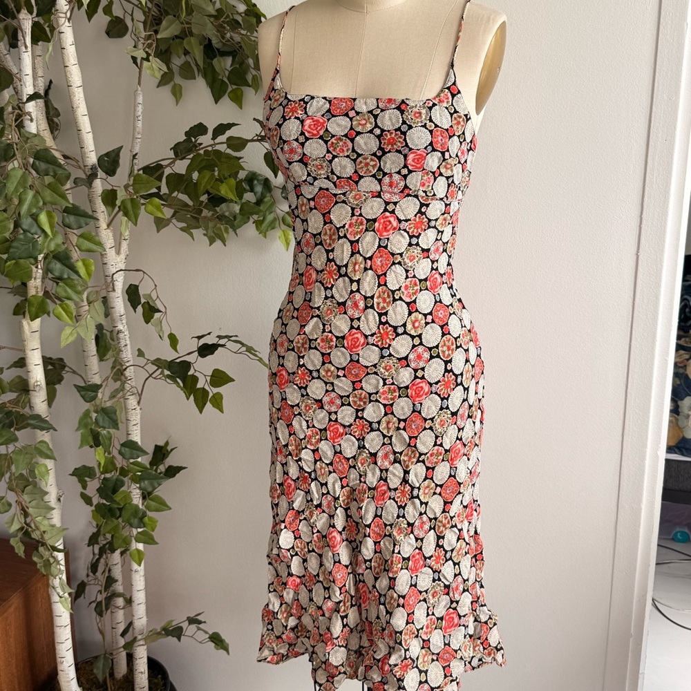 Floral Printed Corset Sphagetti Strap Midi CinnamonGirl Dress